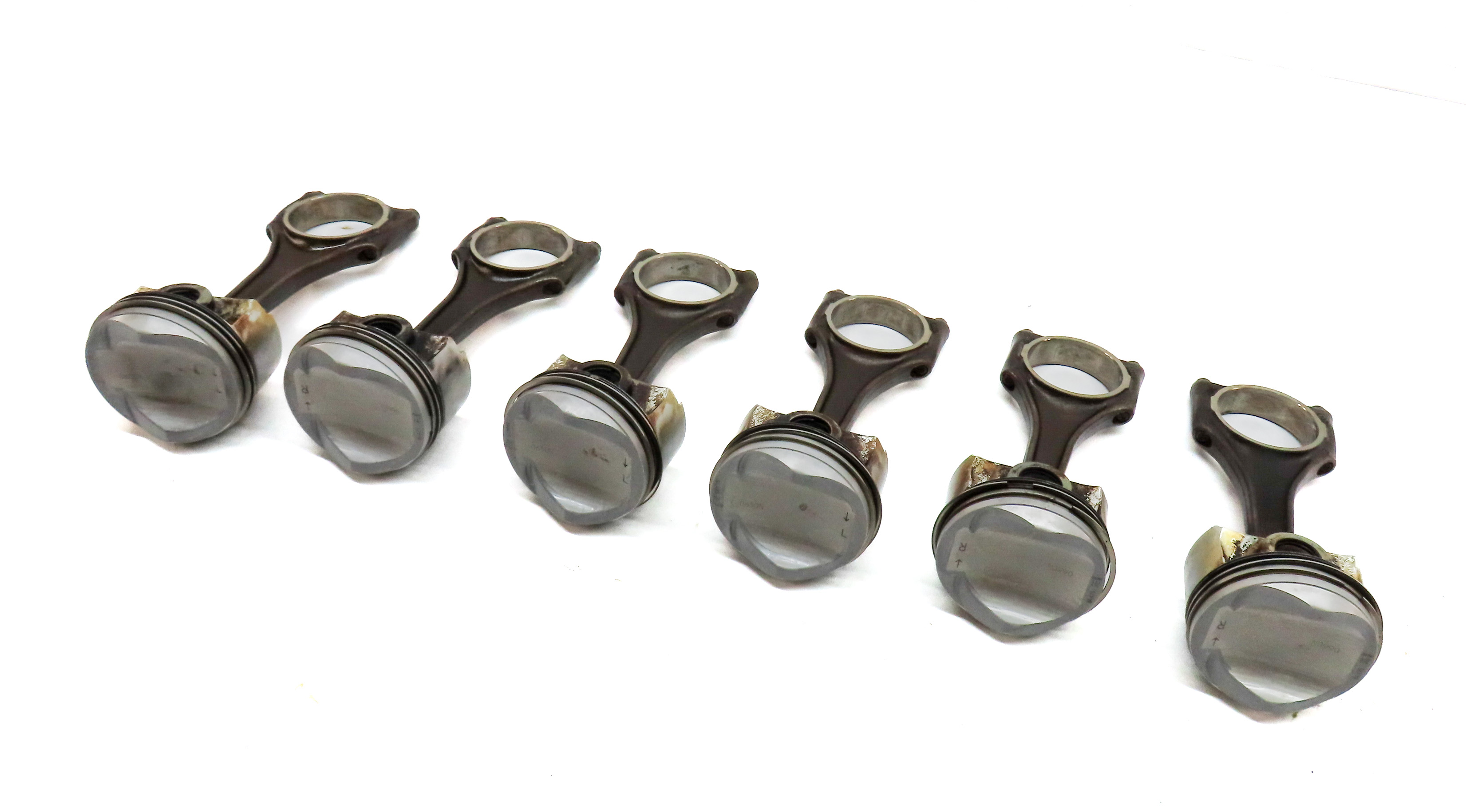 09-17 AUDI A6 A7 A8 Q5 Q7 S4 S6 Q5 TOUAREG - 3.0L SUPERCHARGED ENGINE PISTON SET — exact item pictured
